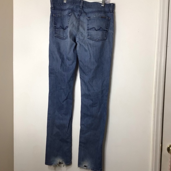 7 for all mankind jeans women 30 blue straight - Picture 7 of 12